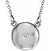 Ladies Natural Diamond Domed 16 1/ Necklace (I1, G-H) — Platinum