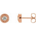 Ladies Natural Diamond Rope Earrings (I1, G-H) — 14K Rose Gold