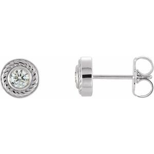Ladies Natural Diamond Rope Earrings (Si2-Si3, G-H) — Platinum
