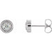Ladies Natural Diamond Rope Earrings (Si2-Si3, G-H) — Platinum