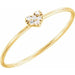 Ladies Natural Diamond Petite Heart Cluster Ring (I1, H-I) — 14K Yellow Gold