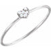 Ladies Natural Diamond Petite Heart Cluster Ring (I1, H-I) — 14K White Gold