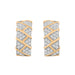LADIES HOOPS EARRINGS 0.50CT ROUND DIAMOND 10K YELLOW GOLD