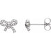 Ladies Natural Diamond Earrings — 14K White Gold
