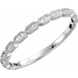 Ladies Natural Diamond Ring (I1, H-I) — 14K White Gold