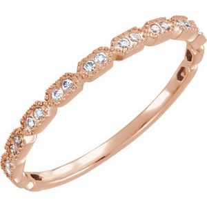 Ladies Natural Diamond Ring (I1, H-I) — 14K Rose Gold