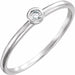 Ladies Natural Diamond Bezel-Set Ring (I1, H-I) — 14K White Gold