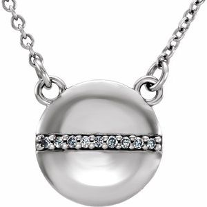 Ladies Natural Diamond Circle Necklace (I1, G-H) — Platinum