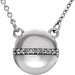 Ladies Natural Diamond Circle Necklace (I1, G-H) — Platinum