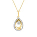 LADIES PENDANT WITH CHAIN 0.10CT ROUND DIAMOND 10K YELLOW GOLD