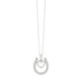 LADIES PENDANT WITH CHAIN 0.25CT ROUND DIAMOND 14K WHITE GOLD