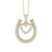 LADIES PENDANT WITH CHAIN 0.25CT ROUND DIAMOND 14K YELLOW GOLD