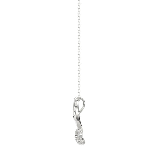 LADIES PENDANT 0.10CT ROUND DIAMOND 10K WHITE GOLD