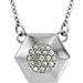 Ladies Natural Diamond Geometric Necklace (Si2-Si3, G-H) — Platinum