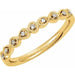Ladies Natural Diamond Stackable Ring (I1, Ghi) — 14K Yellow Gold