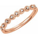 Ladies Natural Diamond Stackable Ring (I1, Ghi) — 14K Rose Gold