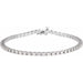 Ladies Natural Diamond Line 7 1/ Bracelet (I1, H+) — 18K White Gold