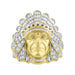 MEN'S RING 1.00CT ROUND/BAGUETTE DIAMOND 10K YELLOW GOLD