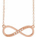 Ladies Natural Diamond Necklace (I2, H+) — 14K Rose Gold