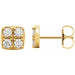 Ladies Natural Diamond Earrings — 14K Yellow Gold