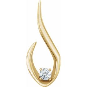Ladies Natural Diamond Necklace (I1, G-H) — 14K Yellow Gold