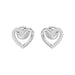 LADIES EARRINGS 0.10CT ROUND DIAMOND 14K WHITE GOLD