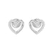 LADIES EARRINGS 0.10CT ROUND DIAMOND 14K WHITE GOLD