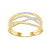 LADIES BAND 0.15CT ROUND DIAMOND 14K YELLOW GOLD