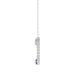 14K White Gold 0.15Ct Blue Sapphire & Diamond Necklace For Women Natural Round Sapphire Ladies Jewelry