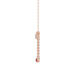 14K Rose Gold 0.15Ct Ruby & Diamond Necklace For Women Natural Round Ruby Ladies Fine Jewelry