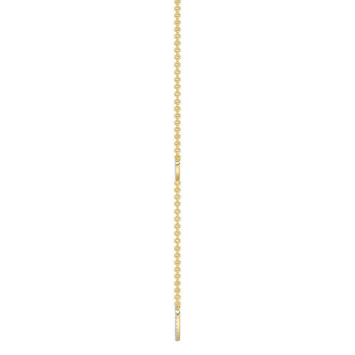 LADIES NECKLACE 0.20CT ROUND DIAMOND 14K YELLOW GOLD