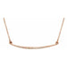 Ladies Natural Diamond Curved Bar Necklace (I1, G-H) — 14K Rose Gold