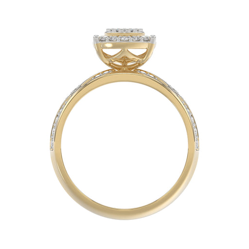 LADIES TRIO SET 1.33CT ROUND DIAMOND 10K YELLOW GOLD