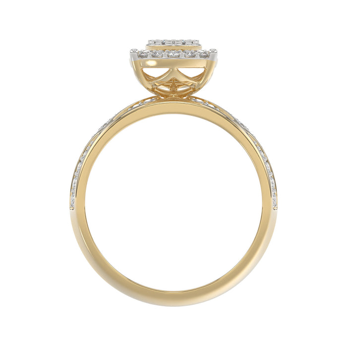 LADIES TRIO SET 1.33CT ROUND DIAMOND 10K YELLOW GOLD