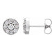 Ladies Natural Diamond Earrings — 14K White Gold