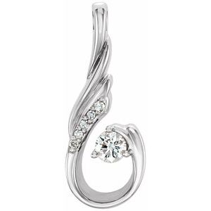 Ladies Natural Diamond Pendant (Si2-Si3, G-H) — Platinum