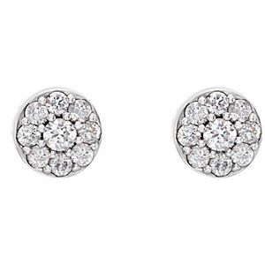 Lab-Grown Diamond Cluster Earrings