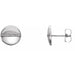 Ladies Natural Diamond Circle Earrings — Platinum