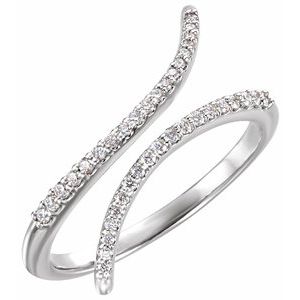 Ladies Natural Diamond Ring (I1, G-H) — 14K White Gold