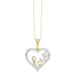 LADIES PENDANT WITH CHAIN 0.20CT ROUND DIAMOND 14K YELLOW GOLD