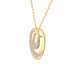 LADIES PENDANT WITH CHAIN 0.16CT ROUND DIAMOND 14K YELLOW GOLD