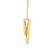 LADIES PENDANT WITH CHAIN 0.16CT ROUND DIAMOND 14K YELLOW GOLD