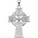 Ladies 14K Yellow/ Natural Diamond Cross Pendant — 14K White Gold
