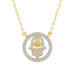 LADIES NECKLACE 0.25CT ROUND DIAMOND 14K YELLOW GOLD