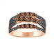 LADIES RING 1.00CT BLUE/DARK BROWN DIAMOND 14K ROSE GOLD