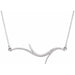 Ladies Natural Diamond Freeform Bar Necklace (SI2-SI3, G-H) — Platinum