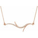 Ladies Natural Diamond Freeform Bar Necklace (I1, G-H) — 14K Rose Gold