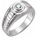 Ladies Natural Diamond Solitaire Ring (I1, G-H) — 14K White Gold