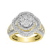 LADIES RING 1.00CT ROUND DIAMOND 10K YELLOW GOLD