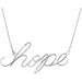 Ladies Natural Diamond "Hope" Phrase 16 1/2” Necklace (I1, G-H) — 14K White Gold